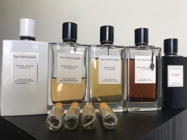 imusau.lt | parduodama Van Cleef & Arpels Santal Blanc, Precious oud, Bois d'Iris, Orchidee Vanille, Ambre Imperial